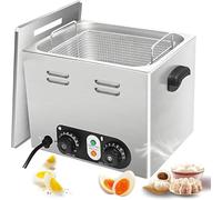 Commercial Egg Boiler, 2600W Stainless Steel Egg Cooker, Electric Poached Egg Maker with Temperature Control & Timer for Restaurants