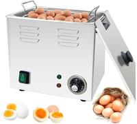 Commercial Egg Boiler,2600W Stainless Steel Egg Cooker With Mesh Basket,Automatic Hot Spring Egg Steamer,60pcs Large Capacity & 75°C Constant Temperature,for Commercial Use~/