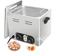 Commercial Egg Boiler 45 Egg Capacity with Temperature Control Timer Stainless Steel Egg Cooker Poacher Pan for Restaurant Hotel Catering Kitchen