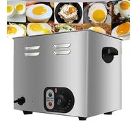 Commercial Egg Boiler Machine, Automatic Egg Steamer for 45 Eggs, 110V-220V, Timing Function, 30-110℃ Temperature Control, Includes Mesh Basket