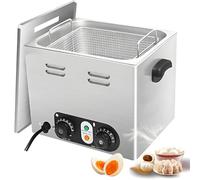 Commercial Egg Boiler, Stainless Steel Cooker with Mesh Basket, 45 Pcs Large Capacity, Egg Poacher Pan for Restaurant