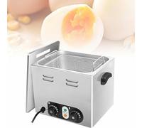 Commercial Egg Boiler with Mesh Basket, Electric Poached Maker, Stainless Steel Pan for Restaurant Use