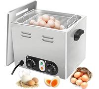Commercial Egg Cooker, 2600W Electric Egg Boiler with Stainless Steel Mesh Basket, Poached Egg Maker, 45-Piece Capacity, Versatile Egg Poacher Pan
