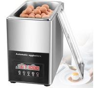 Commercial Egg Cooker, Intelligent Hot Spring Machine with Microcomputer Control, 800W Fast Heating for Soft/Hard Boiled Eggs, Food Grade Stainless Steel