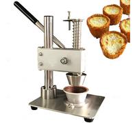 Commercial Egg Tart Press Machine & Tart Shell Maker, Heavy Duty Manual Dough Press Tool with Stable Base for Consistent Tarts, Food Grade Stainless Steel, Easy to Clean