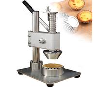Commercial Egg Tart Press Machine & Tart Shell Maker, Heavy Duty Manual Dough Press Tool with Stable Base for Consistent Tarts, Food Grade Stainless Steel, Easy to Clean