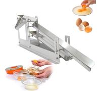 Commercial Egg White and Yolk Separator Tool, Stainless Steel Liquid Separation Machine with Egg Export Tray and Yolk Filter, Ideal for Kitchen Cooking and Baking