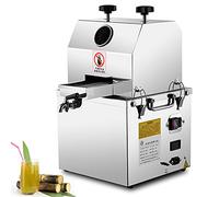 Commercial Electric 350W Slow Masticating Sugarcane Juicer Machine with Feed Chute Tray, 450kg/h Sugar Cane Squeezer Makes High Nutritive Fruit&Sugarcane juice