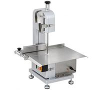 Commercial Electric Bone Saw, Stainless Steel Countertop Meat Bandsaw | 15 m/s cutting speed, pure copper motor, sliding feed table and automatic shut-off when the protective cover is removed.