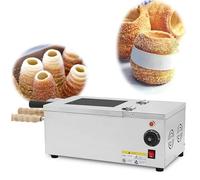 Commercial Electric Chimney Cake Oven, 1500W Power with 2 Non-Stick Baking Molds for Ice Cream Cones, Bread Rolls, Pastries, Ideal for Professional & Home Baking