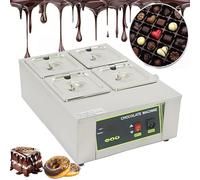 Commercial Electric Chocolate Melting Machine, Digital Temperature Control, 8/12kg Capacity, Adjustable Temperature 0-194℉, Water Bath Heating, 3 Tank