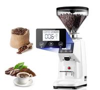 Commercial Electric Coffee Grinder with Customizable Grits, LCD Panel, and Flat Burr Mill for Cafés