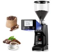 Commercial Electric Coffee Grinder with Customizable Grits, LCD Panel, and Flat Burr Mill for Cafés