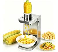 Commercial Electric Corn Thresher, 40W One-Push Automatic Corn Sheller, Food Grade Stainless Steel with Safety Protection, Easy to Clean, CE Certified 220V for Home Kitchen