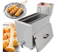 Commercial Electric Deep Fryer, Automatic Korean Corn Dog and Snack Machine for Hot Dog Sausage Sticks, 110V