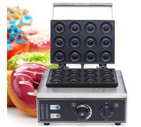 Commercial Electric Donut Maker Machine with Double-Sided Heating and Non-Stick Coating for Bakeries, Dessert Shops, Coffee Shops, and Home Use