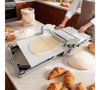 Commercial Electric Dough Sheeter Machine for Puff Pastry - Stainless Steel Fondant Roller with Adjustable Thickness (2-30mm) for Bakeries and Home Use
