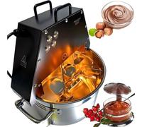 Commercial Electric Food Stirrer Pot, Stainless Steel Sauce Jam Mixer with Double Paddle & Fan & Light, Ideal for Tomato Ketchup & More