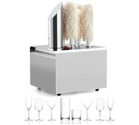 Commercial Electric Glass Polisher Machine with High-Power Heater for Wine Glass and Barware Cleaning