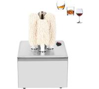 Commercial Electric Glass Polisher with Removable Brushes for Fast Drying Wine and Champagne Glasses