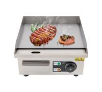 Commercial Electric Griddle 2000W 14 Inch Stainless Steel Grill