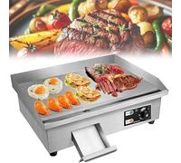 Commercial Electric Griddle 22 Inch,Non-Stick Countertop Flat Top Grill,Stainless Steel Teppanyaki Grill with Removable Oil Box,Adjustable 50-300°c,110v