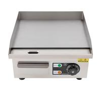 Commercial Electric Griddle Stainless Steel Grill Griddle,14 Inch Griddle,with Shovel and Oil Brush,with Thermostatic Control,for Roadside Stalls, Restaurants, Shops