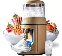 Commercial Electric Ice Crusher Machine, 480W Power, 15L Capacity Ice Bucket, Auto Reverse Anti-Jam, Adjustable Texture for Snow Cones and Shaved Ice in Kitchen