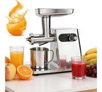 Commercial Electric Juicer Machines, Automatic Orange Juicer Machine, Extra Wide Feed Chute, Knob Latch, High Juice Yield, Powerful Motor, Fruit Press Juicer for Home, Kitchen