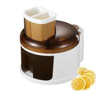 Commercial Electric Lemon and Potato Slicer, Vegetable and Fruit Slicing Machine with Enlarged Feed Inlet, 2-Speed Control and Detachable Design for Cucumber, Onion and Potato