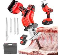 Commercial Electric Meat Bone Saw - Professional Butchering Tool with 2 Batteries & Metal Blades, Stepless Speed Control for Frozen Meat, Beef, Pork & Poultry Cutting