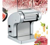 Commercial Electric Meat Cutting Machine, 1400R/MIN Meat Cutter Slicer, 1100W Cooked Meat and Raw Meat ChopperReverse Function100KG/H ProductivityBlade Meat Dicer for Meat Vegetables 2.5mm