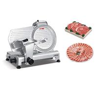 Commercial Electric Meat Slicer, Semi-Automatic Frozen Meat Cutter with Adjustable Thickness for Cheese and Vegetable Slicing