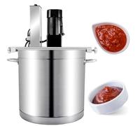 Commercial Electric Mixer for Jam, Sauce, and Chocolate Paste, Automatic Pot Stirrer with Heating Function