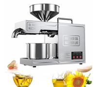 Commercial Electric Oil Press Machine, Cold & Hot Pressing for Peanut, Walnut, Sesame, Soybean, Sunflower, Stainless Steel Durable Design