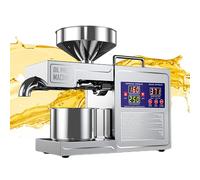 Commercial Electric Oil Press Machine with Digital LED Display, Adjustable Temperature 40-230℃ for Cold/Hot Pressing, Durable for Home and Commercial Use