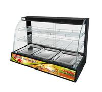 Commercial Electric Pie Pastry Hot Food Warmer Display Cabinet Black