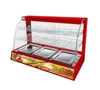 Commercial Electric Pie Pastry Hot Food Warmer Display Cabinet Red