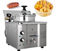 Commercial Electric Pressure Fryer, 3000W High Pressure Deep Fryer with 50-200℃ Temperature Control and 30 Minute Timer, Ideal for Restaurant Cooking Chicken and Fish