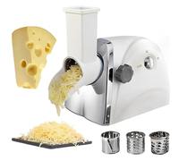 Commercial Electric Rotary Cheese Shredder with 3 Stainless Steel Blades, High Efficiency 180 Pieces/Min, Easy to Assemble and Clean for Kitchen or Restaurant Use