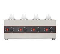 Commercial Electric Sauce Warmer, 640W Electric Sauce Warmer with Sauce Bottles, Stainless Steel Jam Heat Preservation 30-85°C Temperature Adjustable for Caramel, Chili, Curry, Butter, Sauces