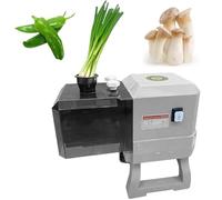 Commercial Electric Scallion Shredder Machine, Automatic Spring Onion Shredding Vegetable Cutter, 1.5/1.8/2.3mm Blades, Food Grade Stainless Steel, Safety Switch for Onions Celery