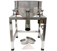 Commercial Electric Sifter Shaker Machine, Automatic Stainless Steel Vibrating Flour Sifter,Diameter 19.6inch, 40 and 100 Mesh Sieve Screen for Baking Powder Grain Particles Food Industrial Processing