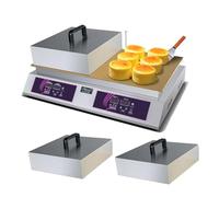 Commercial Electric Souffle Pancake Maker, Non-stick Copper Heating Plate Griddle, Professional Dorayaki & Muffin Maker For Fluffy Pancakes, Commercial Grade double-headed
