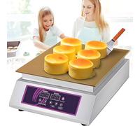 Commercial Electric Souffle Waffle Maker Machine, Controllable Temperature & Time, Singlehead Griddle for Bakery and Kitchen