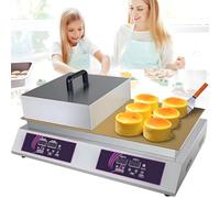 Commercial Electric Souffle Waffle Maker Machine, Controllable Temperature & Time, Singlehead Griddle for Bakery and Kitchen