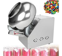 Commercial Electric Sugar Coating Machine for Chocolate, Candy, and Nuts with Adjustable Speeds for Drying, Polishing, and Coloring