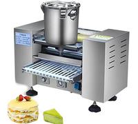 Commercial Electric Thousand Layer Skin Machine, 1500W Fast Heating, Adjustable 0.4-1.2mm Thickness, 6/8/10 Inch Sizes, for Bakery, Restaurant and Commercial Kitchen Use 10in