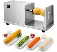 Commercial Electric Tornado Potato Slicer - Potato Tower Machine, Stainless Steel, Make Tornado Potatoes for Snack Bars and Fried Skewer Shops