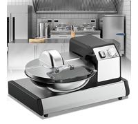 Commercial Electric Vegetable and Meat Cutter, 1500 RPM High Speed, Time-Settable with Visible Feed Port, Ideal for Hot Pot Restaurants and Food Preparation